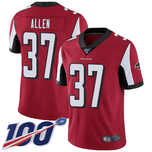 Atlanta Falcons Limited Red Men Ricardo Allen Home Jersey NFL Football #37 100th Season Vapor Untouchable->atlanta falcons->NFL Jersey